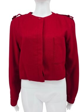Vintage Women's Spitalnick Wool Blazer Jacket Red 12 New